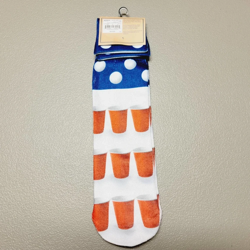 Urban Pipeline Beer‎ Pong Socks - Size 6-12 NWT